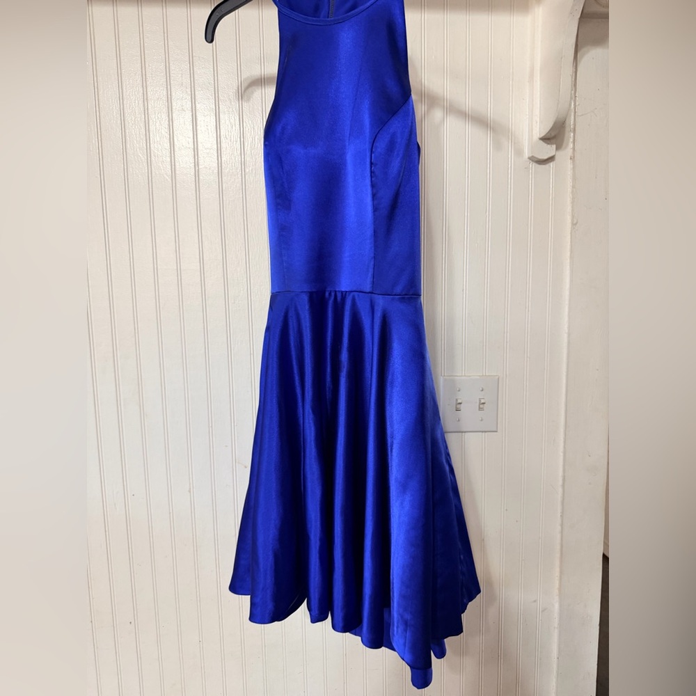 Elegant Blue Prom Dress - Above Knee